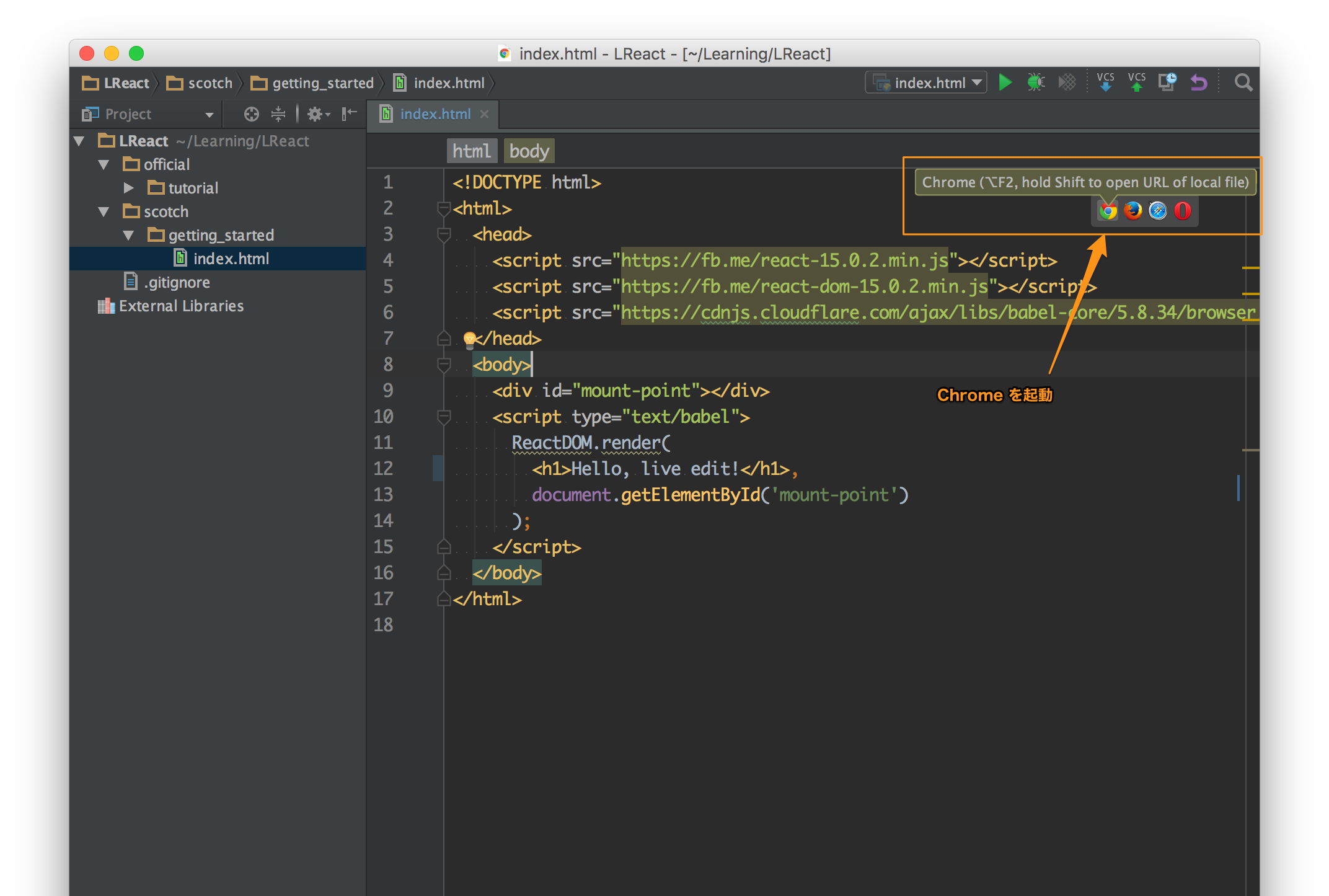 webstorm live edit