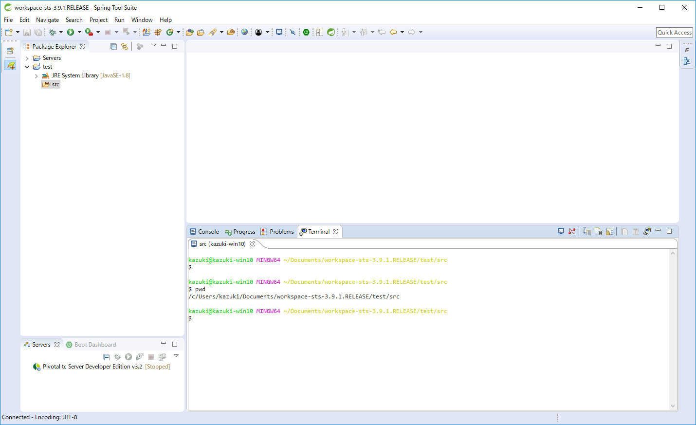 Eclipse(STS)でTerminalを使う Eclipse Qiita