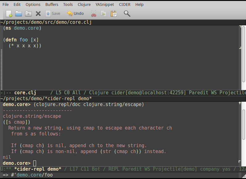 Clojure 初心者のための Emacs 設定作りました #Emacs - Qiita