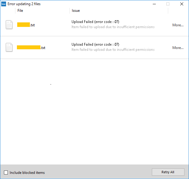 Box Driveで権限の無いフォルダへのアップロードエラー(自動リトライされる)をキャンセルする方法 BOX Qiita