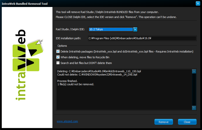 Delphi に最新版の IntraWeb (VCL for the Web) をインストール