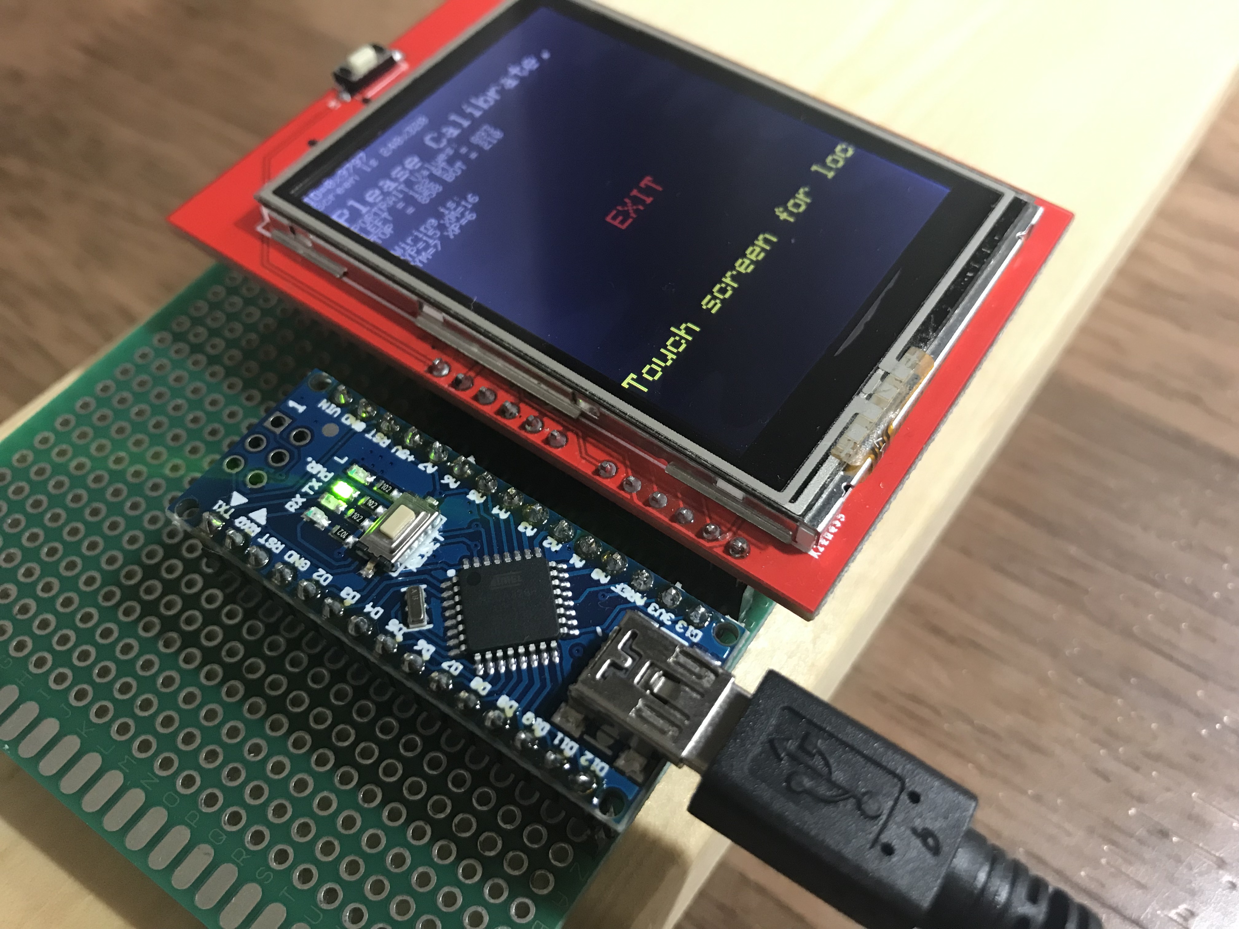 Arduino Nanoで2.4インチ 240x320 TFTディスプレイの