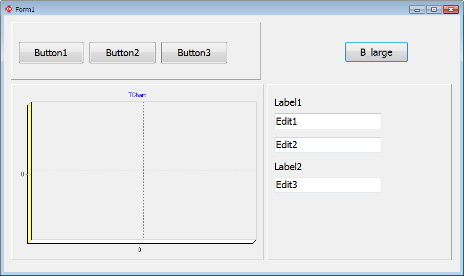 C++ Builder XE4 > geometry > 右配置のTEditのフォントサイズを拡大時、左配置のTChartを残りスペースで描画 ...