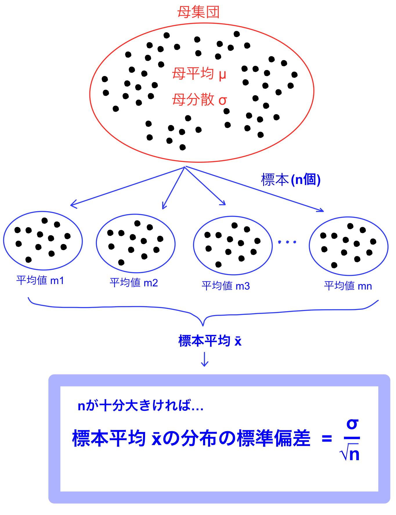 【初心者】中心極限定理中心極限定理は「標本の平均値の分布」に注目したもの!