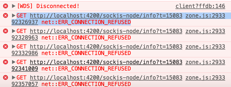 javascript - webpack error — sockjs-node connection... Angular material のバージョンアップで出会ったいくつかのエラーと解決方法 #Node.js - Qiita