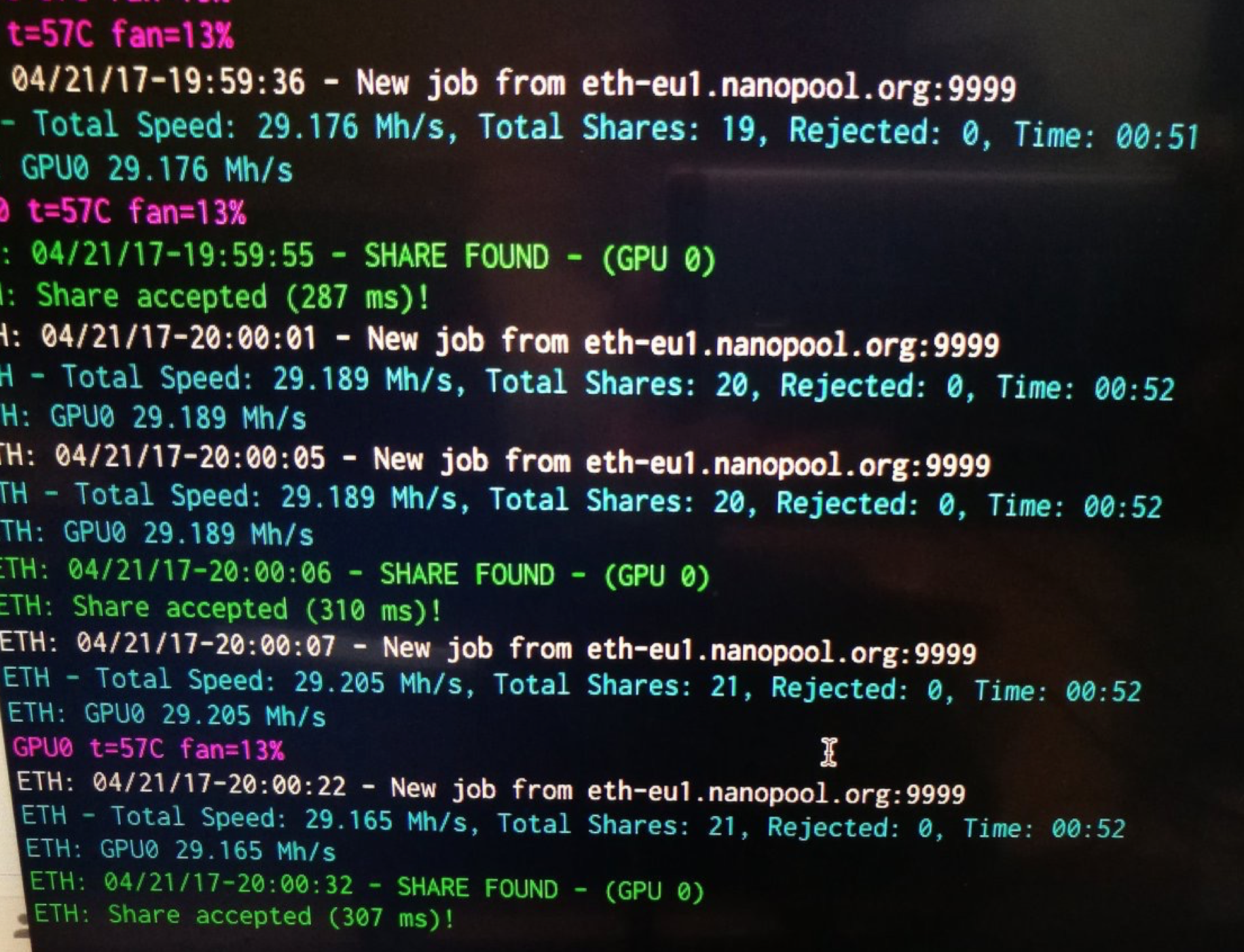 イーサリアムを GPU マイニングしてみる(2017/04/21 時点
