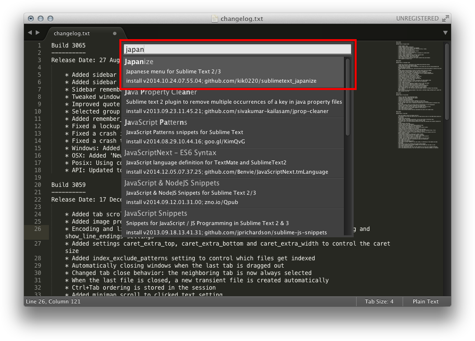 MacでSublime Text 3の日本語化