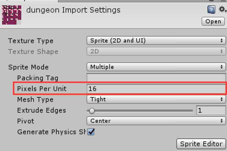 さぁ、UnityのTilemapを始めよう！ 3/8 ~Spriteの設定編~ #Unity - Qiita