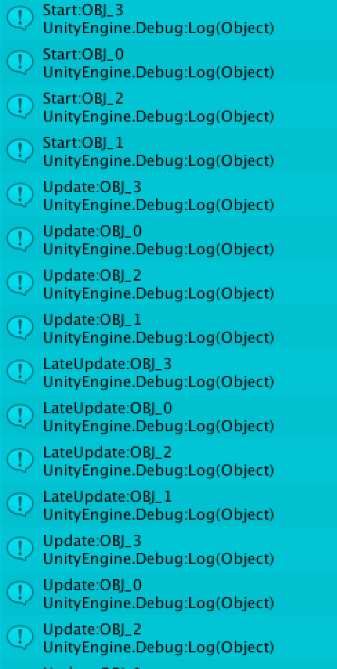 複数のUpdateとLateUpdateはどういう順番で起こるのかを調べた #C# - Qiita