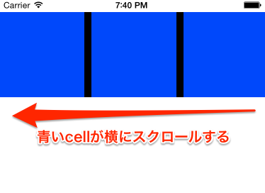 UITableViewを水平方向(横)にスクロールさせたいと思ったら