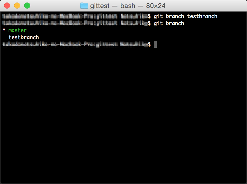 ブランチを作ってチェックしてみた