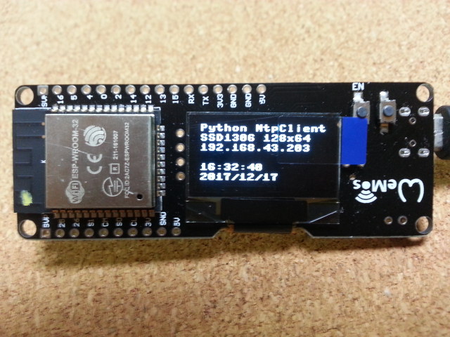 Lolin Esp32 Oled ボードの Micropython で Ntp時刻表示 Qiita