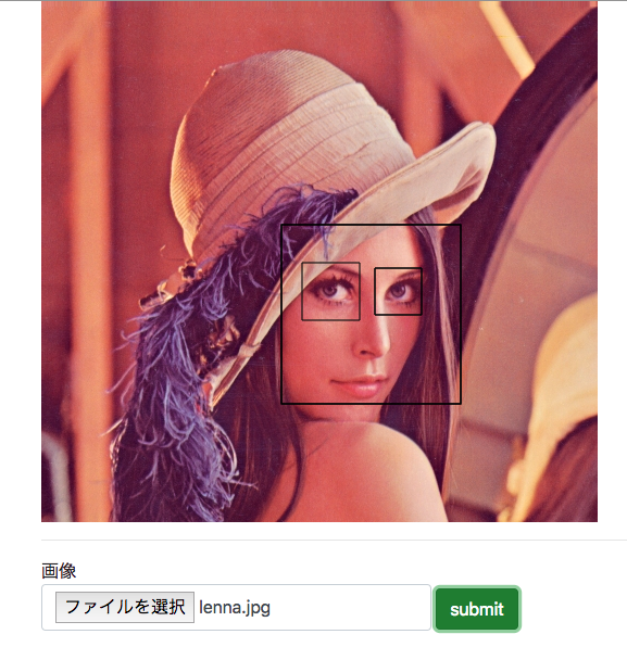 【Python】顔画像をPOST 、 顔検出 、 canvasで顔にお絵かき【JS】 【Python】顔画像をPOST 、 顔検出 、 canvasで顔にお絵かき【JS】
